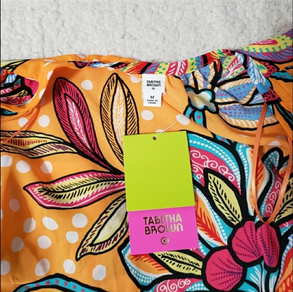 Tabitha Brown x Target Women's Floral/Polka Dot Print Cover Up - Picture 6 of 9